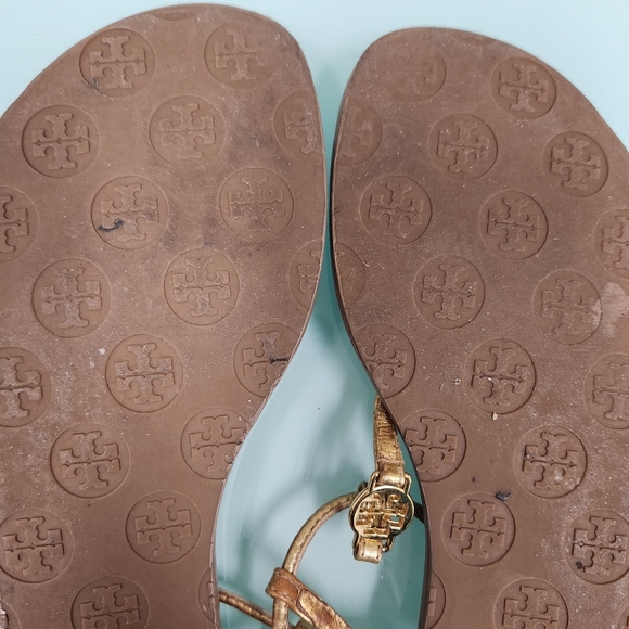 Tory Burch Gold and Tan Sandals - Picture 8 of 8
